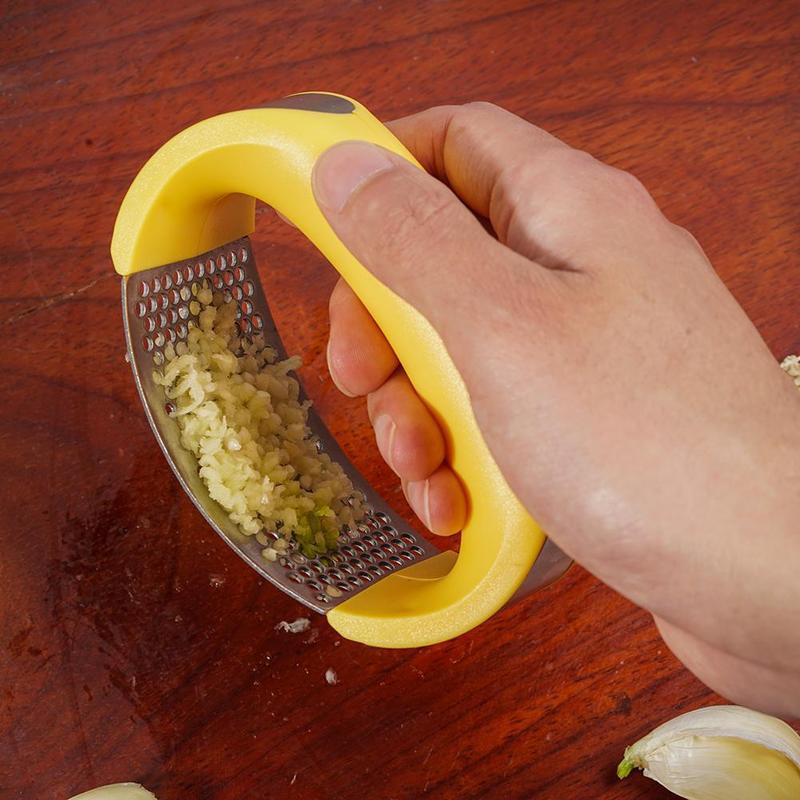 Schiaccia aglio in acciaio inox, spremi aglio, manuale domestico, utensili per frutta e verdura, gadget da cucina
